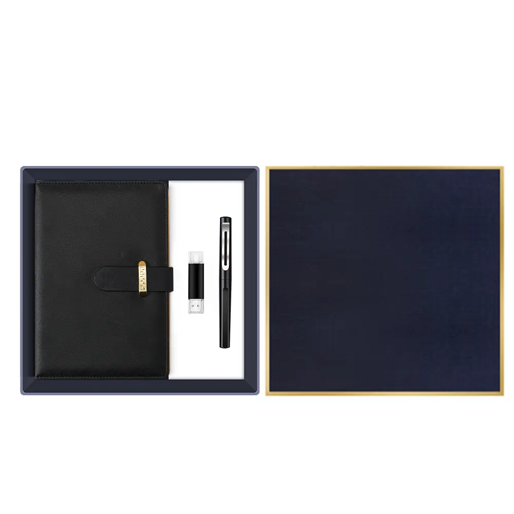 ExecuSet: The Ultimate Corporate Gift Collection"- Corporate Gift Set Pen, A5 Leatherette Padfolio and 8GB USB Flash disk. ST3989