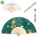 Fancy Bamboo Hand Fan - Full Color. HF3090