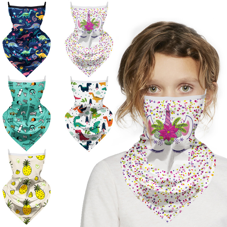 Full Color Gaiter Face Mask - Youth Size - w/ Ear Loops. CV7262