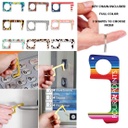 Full Color PPE No Touch Hygiene Door Opener Tool - Acrylic. CV9075