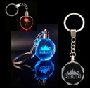 Light Up Logo Crystal Keychain - Heart / Octagon / Square Shaped. KC7585