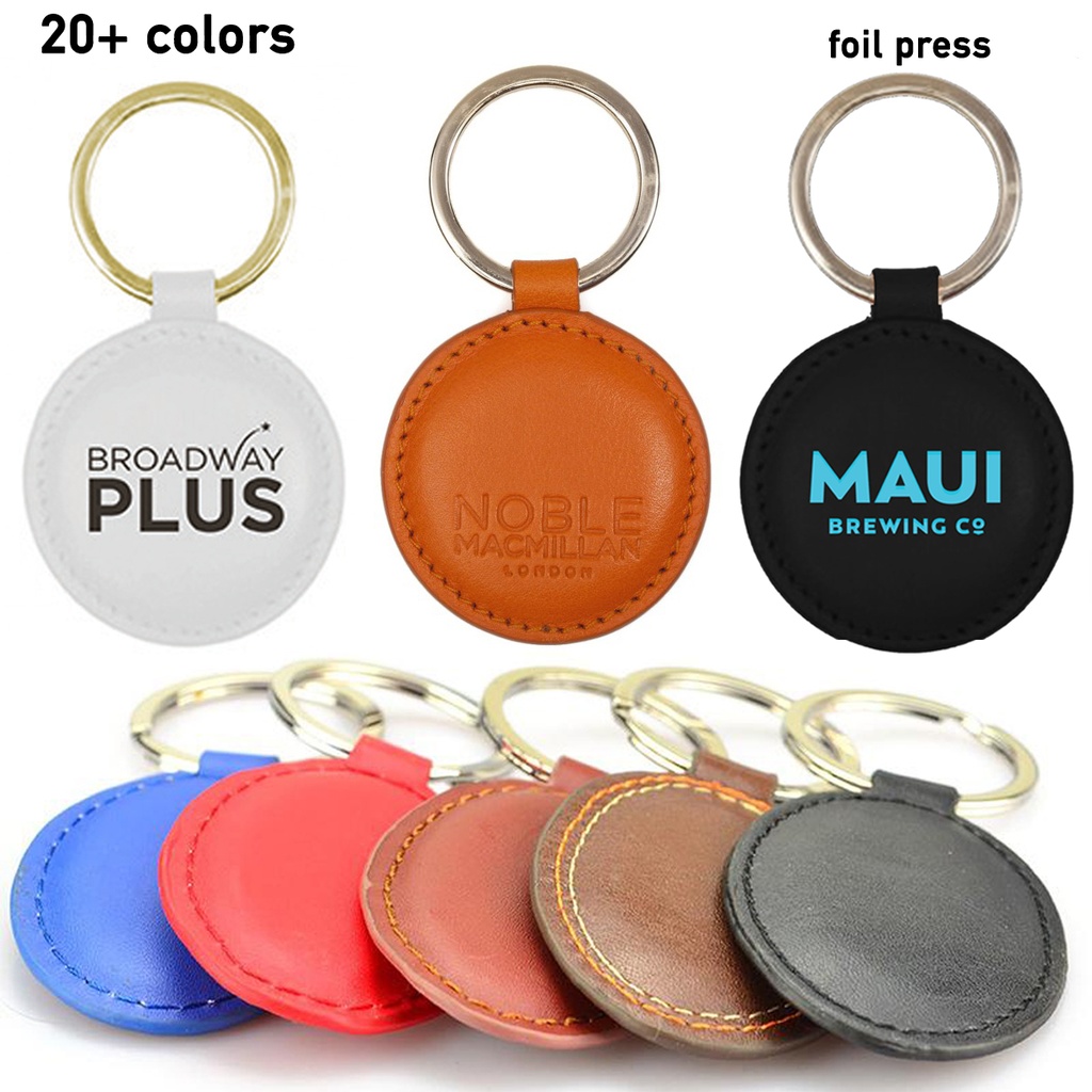 Pinnacle 2" Stitched Leatherette Key Tag. KH8915