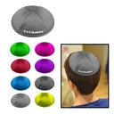 Shiny Polyester Yarmulke With Trim. YA0005