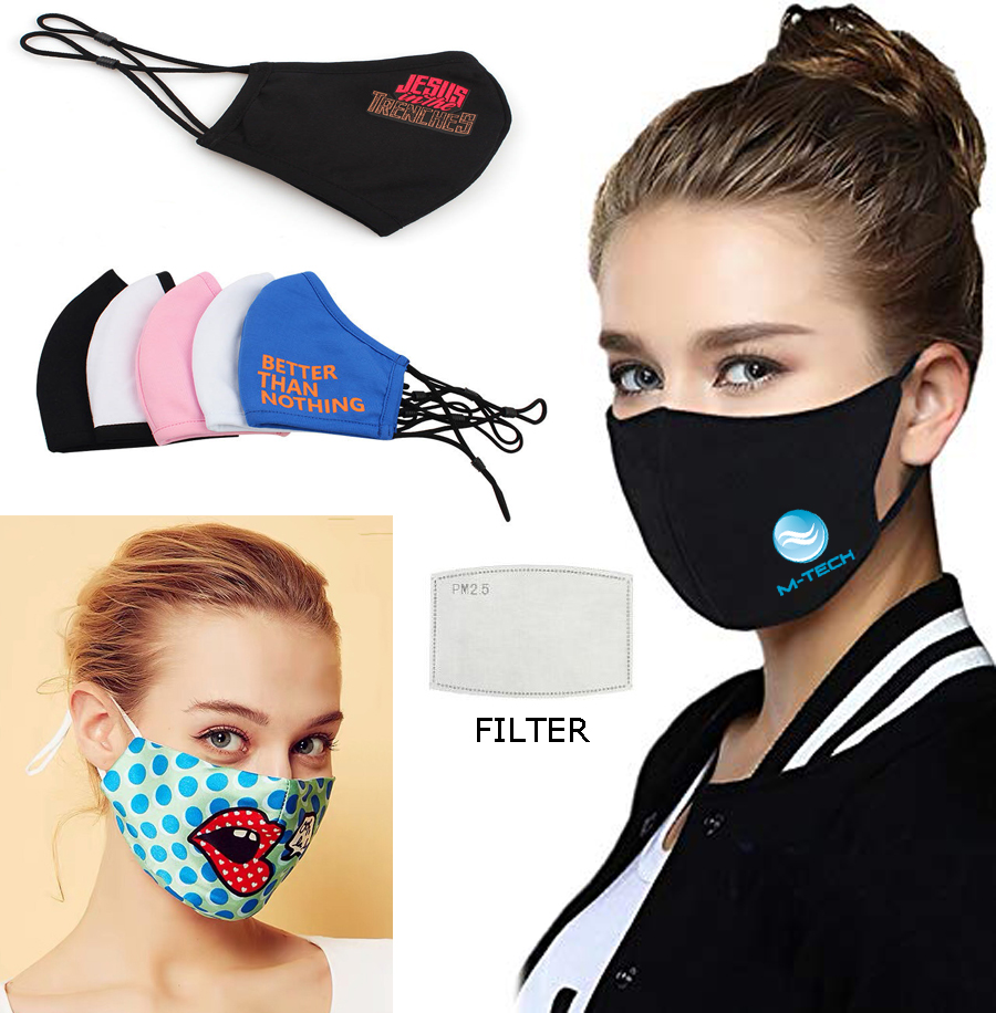 Sprinters 4 Ply Sublimated Reusable Face Mask w/ Carbon Filter. CV2815