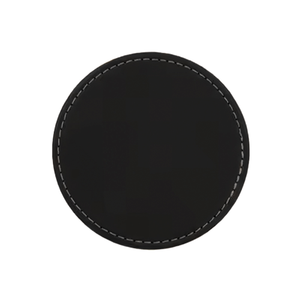 Washington Round 4 Piece Leather Coaster Set. CS3953