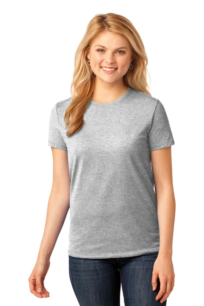 [937671] Port & Company Ladies Core Cotton Tee. LPC54 (Ash, XS)