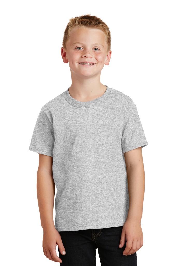 [537761] Port & Company - Youth Core Cotton Tee. PC54Y (Ash, XS)