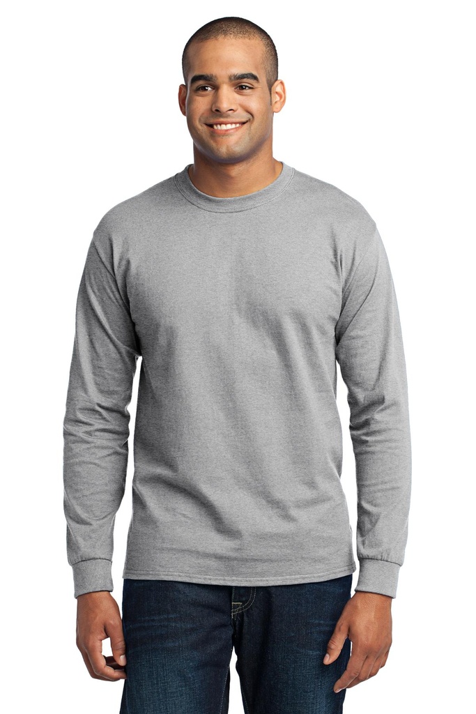 [710042] Port & Company - Long Sleeve Core Blend Tee. PC55LS (Ash, S)