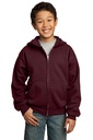 Port & Company - Youth Core Fleece Full-Zip Hooded Sweatshirt. PC90YZH
