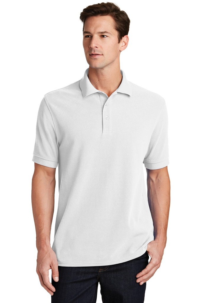 [1191201] Port & Company Combed Ring Spun Pique Polo. KP1500 (White, XS)