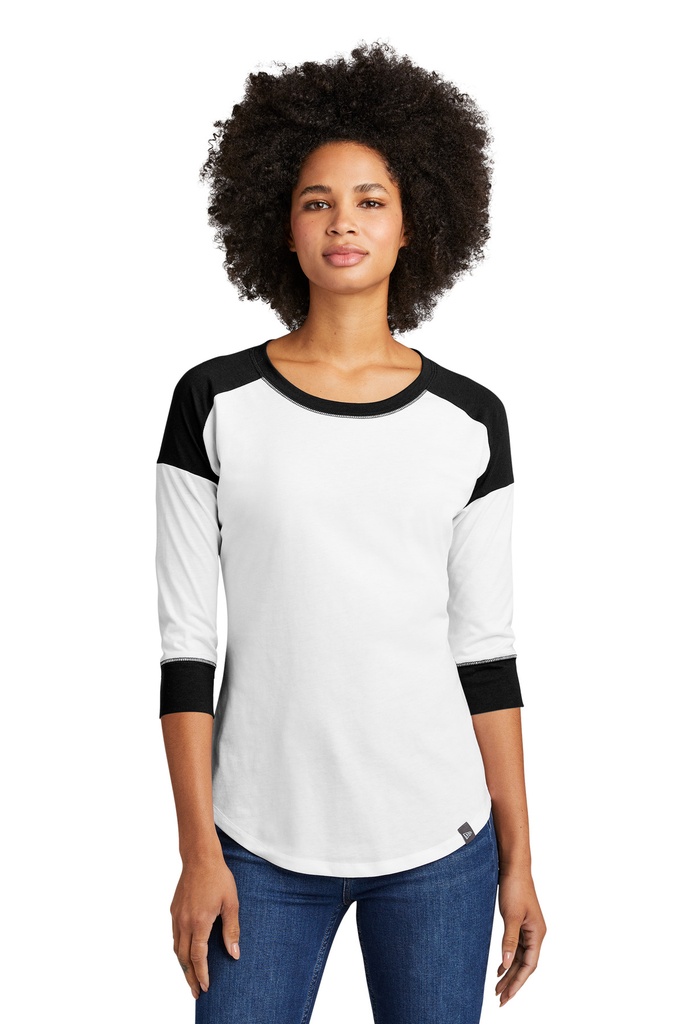 New Era Ladies Heritage Blend 3/4-Sleeve Baseball Raglan Tee. LNEA104