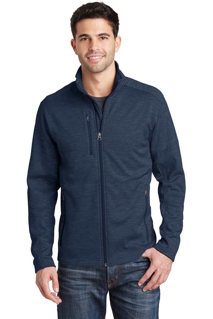 [1010781] Port Authority Digi Stripe Fleece Jacket. F231 (Navy, XS)