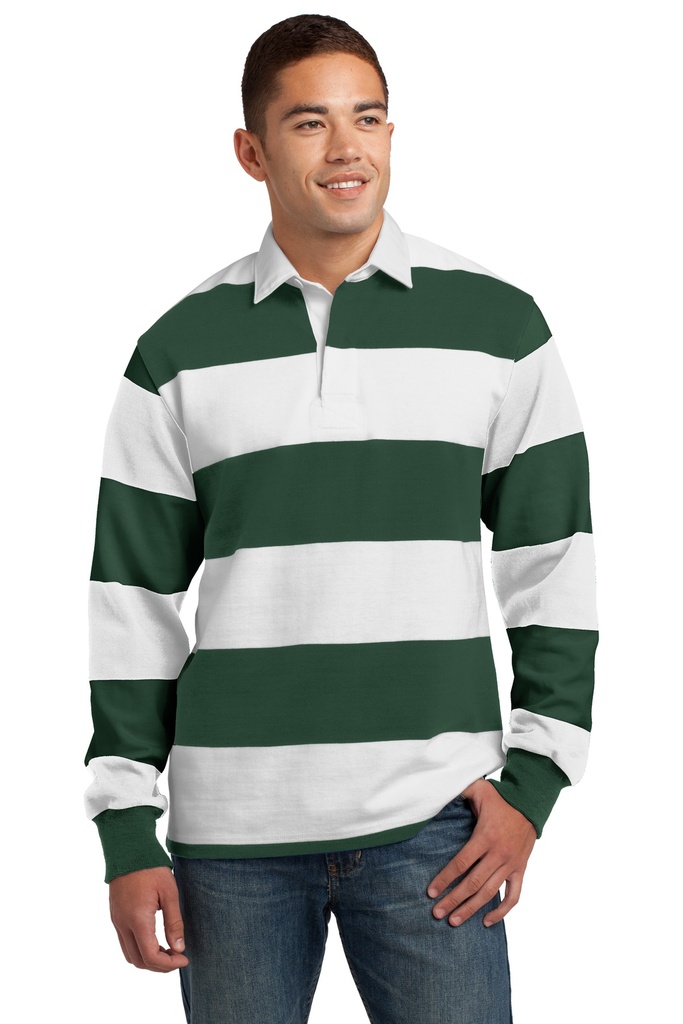 Sport-Tek Classic Long Sleeve Rugby Polo. ST301