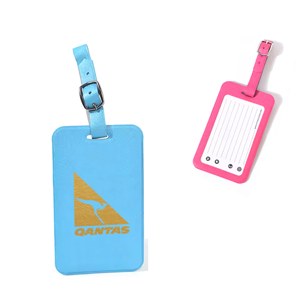 Waterproof Leatherette Travel Luggage Tags with Airtag Buckle Strap. LT0923