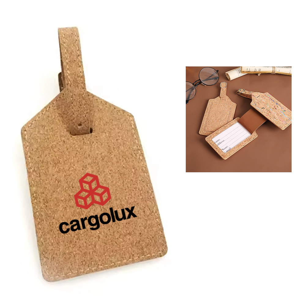 Eco-Friendly Cork Personalized Luggage Tag. LT8922