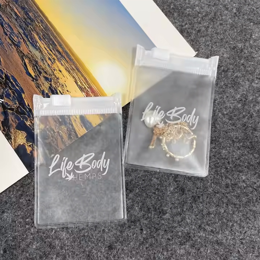 Transparent PVC jewelry pouch with zip lock. YZ7205