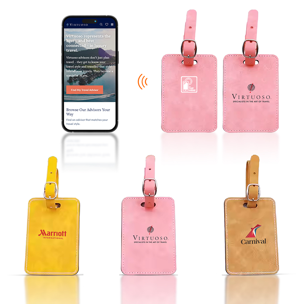 Magic'Tap NFC Smart Leatherette Luggage Tag. NFC2674