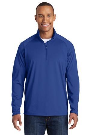 Sport-Tek Tall Sport-Wick Stretch 1/4-Zip Pullover. TST850 (Black, S)