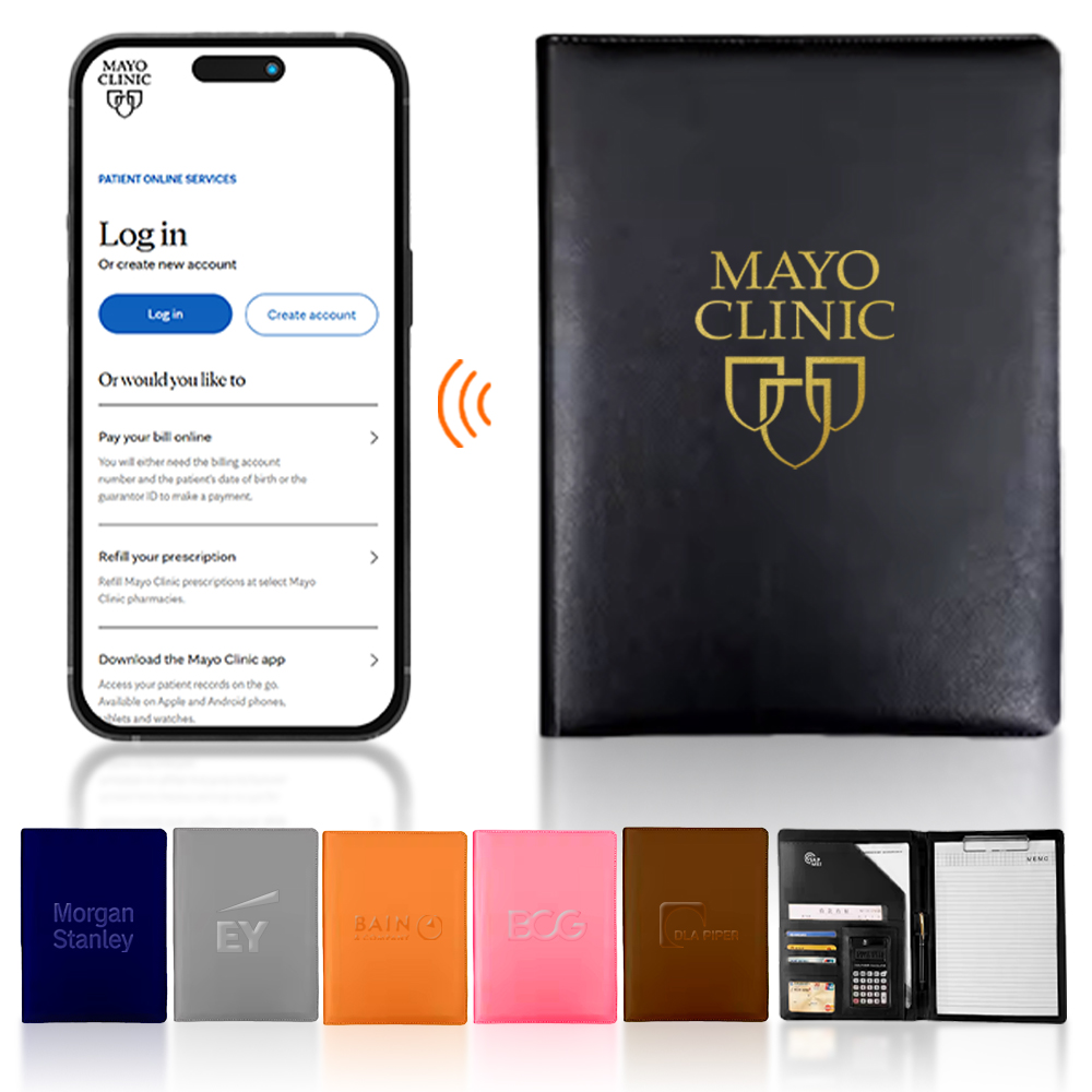 Magic'Tap NFC Executive Leatherette A4 Portfolio. Test - NFC1563