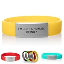 Silicone ID Bracelet with Stainless Steel Plate. SP3921