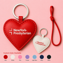 Padded Leather Heart Wristlet Keychain. KC2525