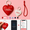Magic'Tap Heart-Shaped NFC Leather Keychain. NFC2525