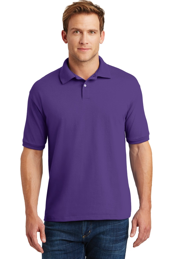 Embroidery Hanes® EcoSmart® - 5.2-Ounce Jersey Knit Sport Shirt. 