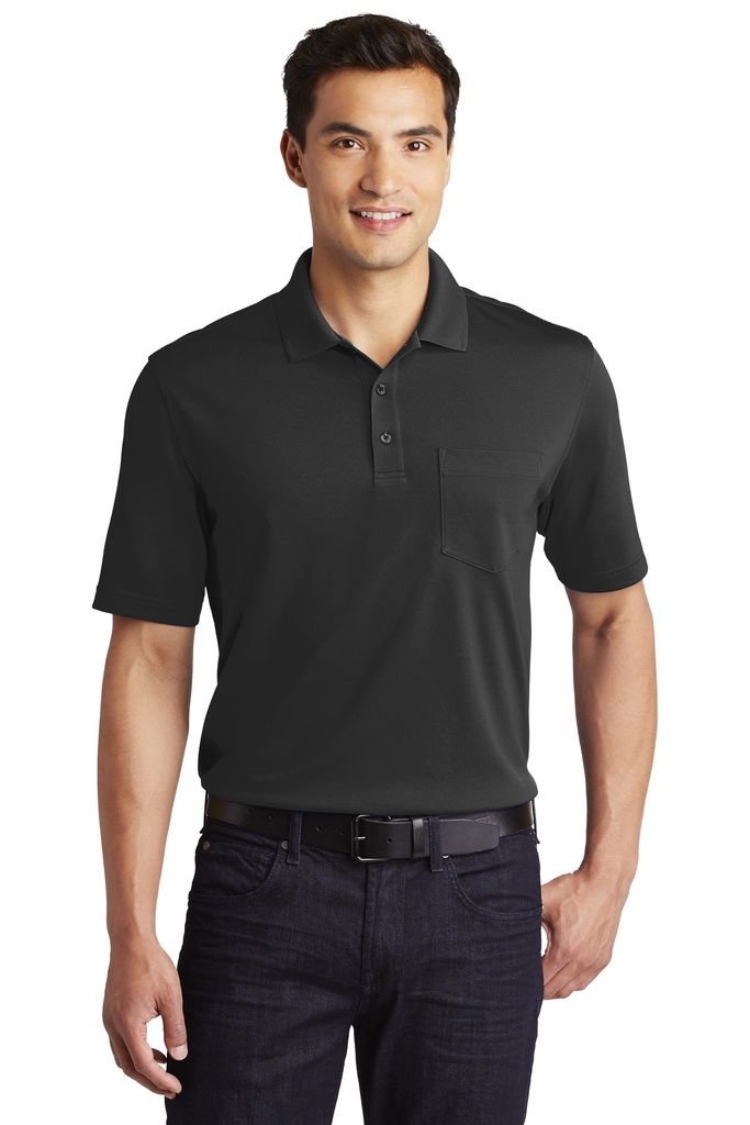 Embroidery Port Authority® Dry Zone® UV Micro-Mesh Pocket Polo. 