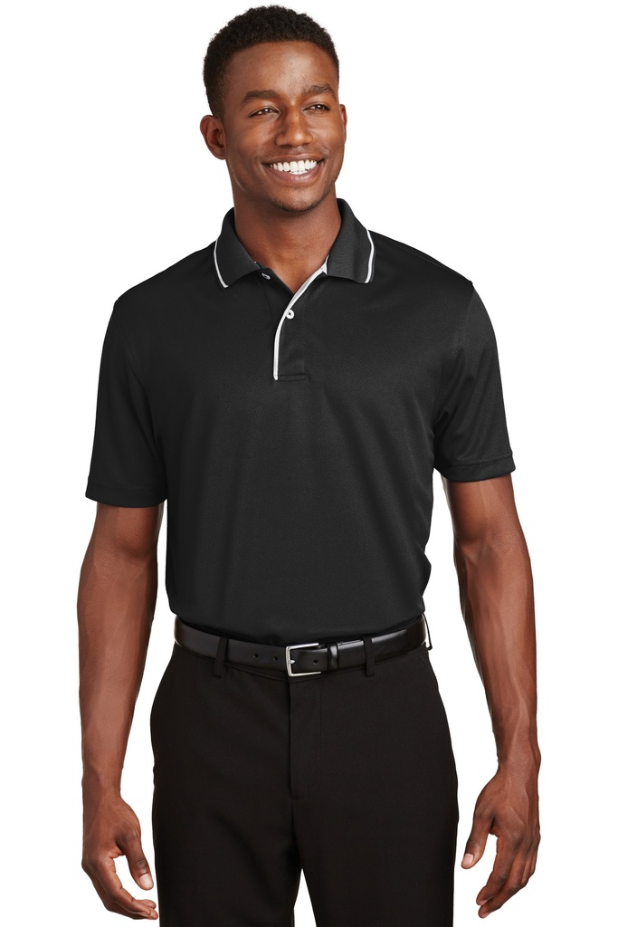 Embroidery Sport-Tek® Dri-Mesh® Polo with Tipped Collar and Piping. 