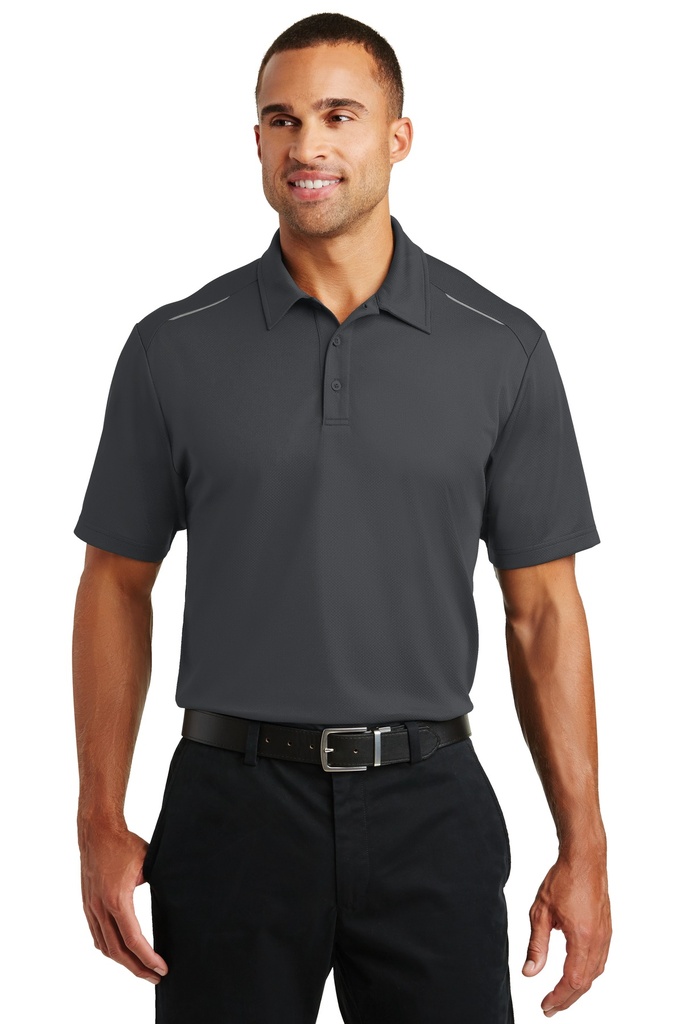 Embroidery Port Authority® Pinpoint Mesh Polo. 