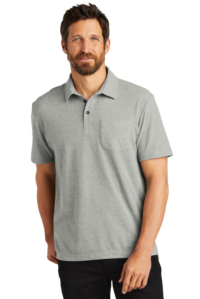 Embroidery Port Authority® C-FREE™ Cotton Blend Pique Pocket Polo 