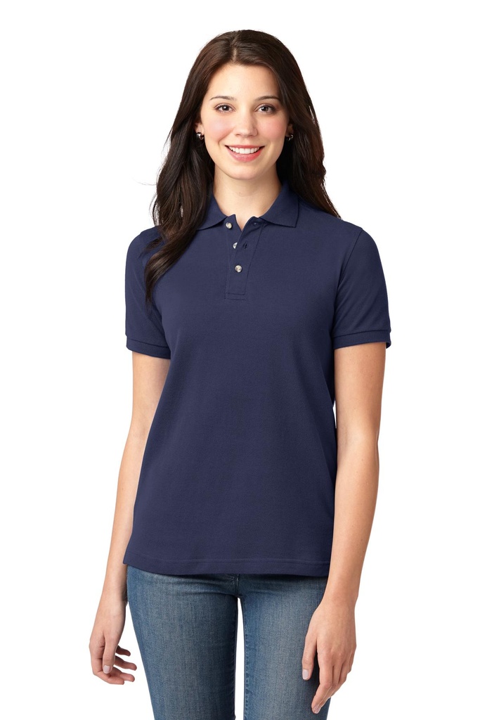 Embroidery Port Authority® Ladies Heavyweight Cotton Pique Polo. 