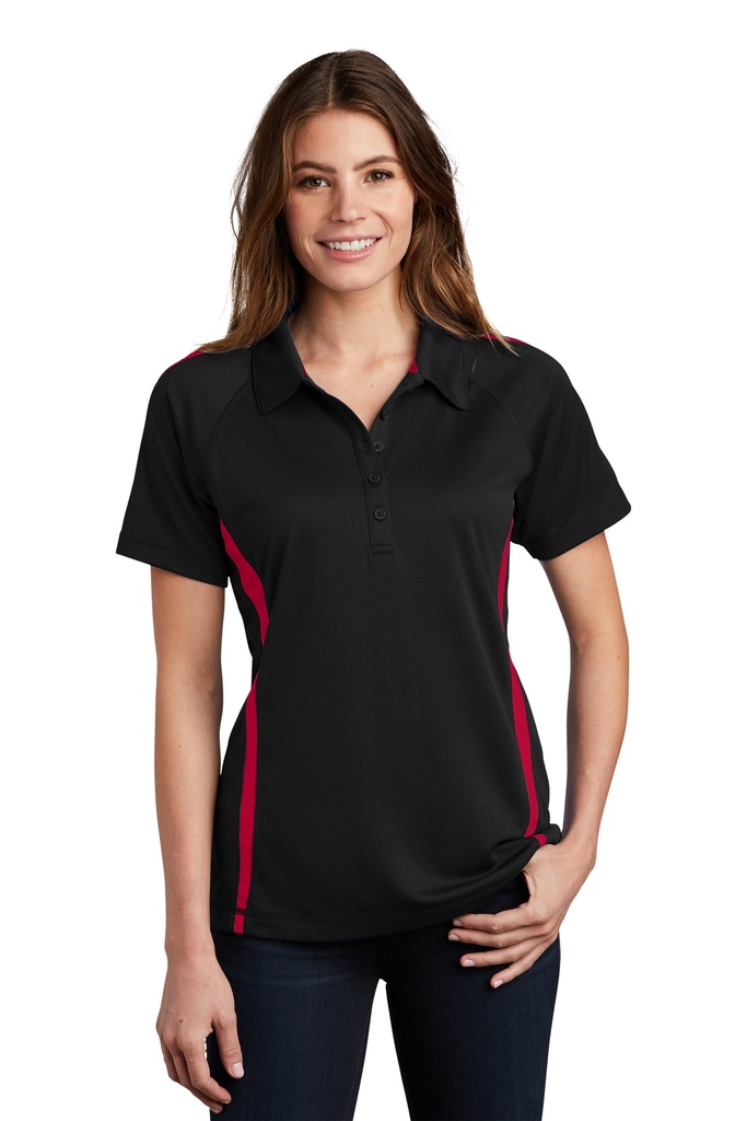 Embroidery Sport-Tek® Ladies PosiCharge® Micro-Mesh Colorblock Polo. 