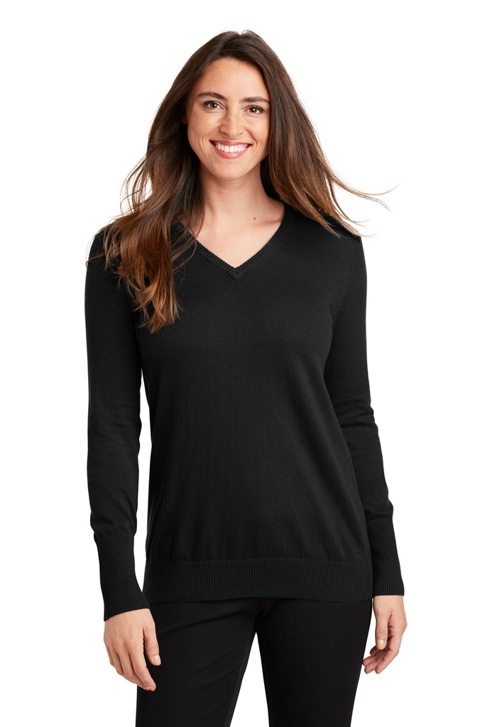 Embroidery Port Authority® Ladies V-Neck Sweater. 