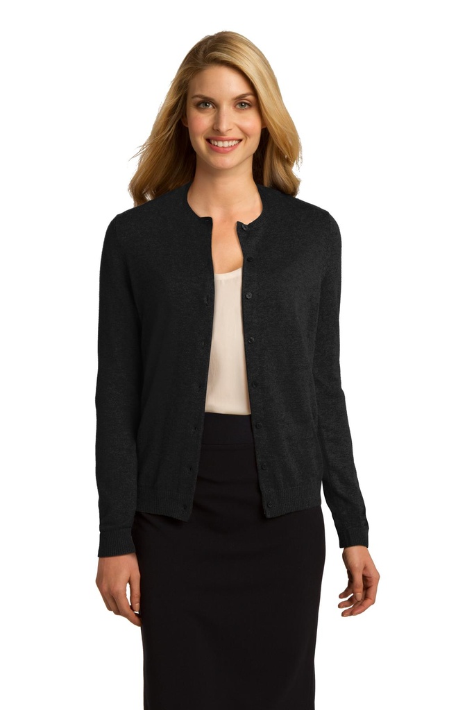 Embroidery Port Authority® Ladies Cardigan Sweater. 