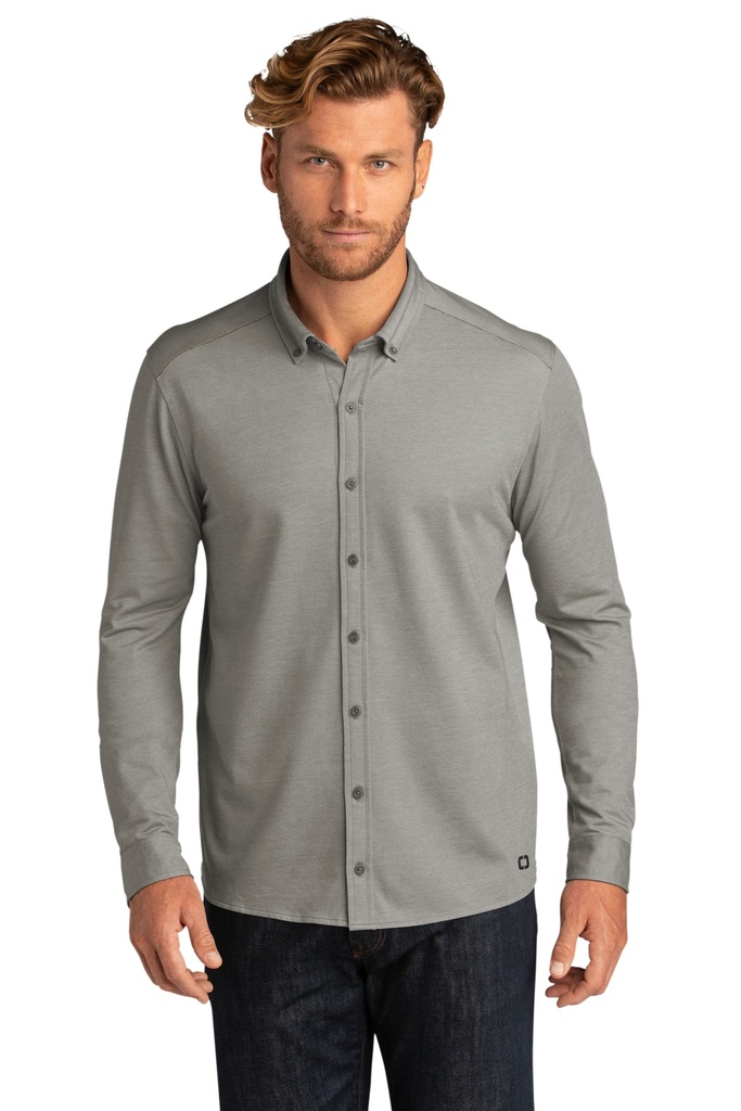 Embroidery OGIO ® Code Stretch Long Sleeve Button-Up. 