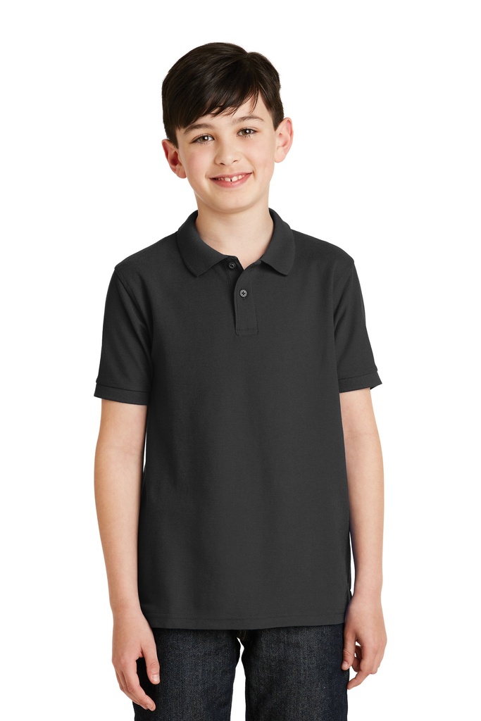 Embroidery Port Authority® Youth Silk Touch™ Polo. 