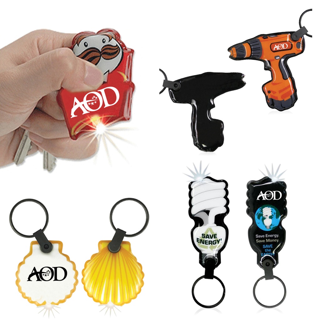 Custom Light-Up Flashlight Keychain