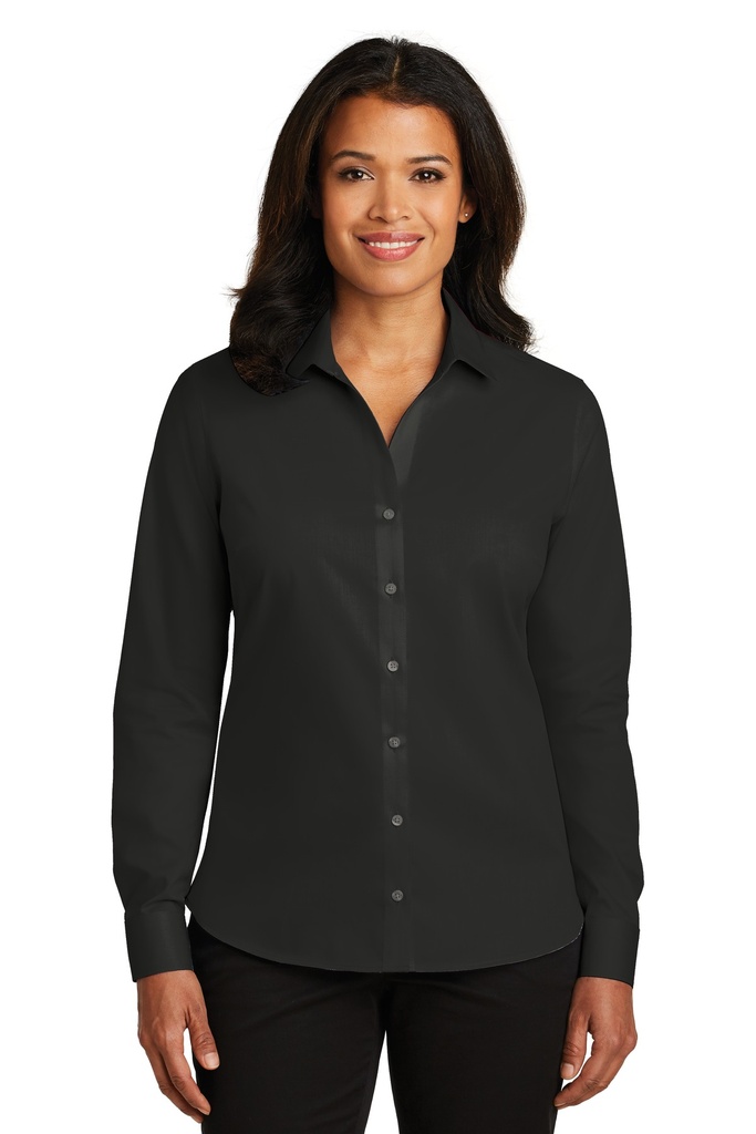 Embroidery Red House® Ladies Non-Iron Twill Shirt.