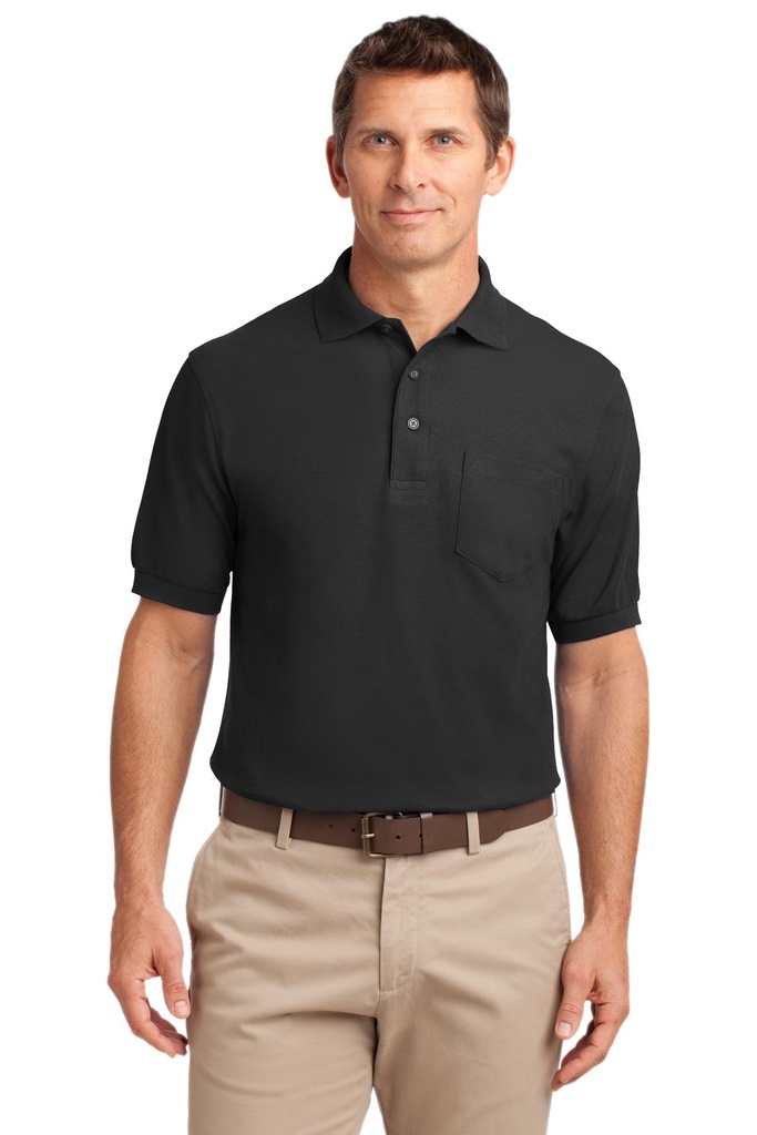 Embroidery Port Authority® Tall Silk Touch™ Polo with Pocket. 