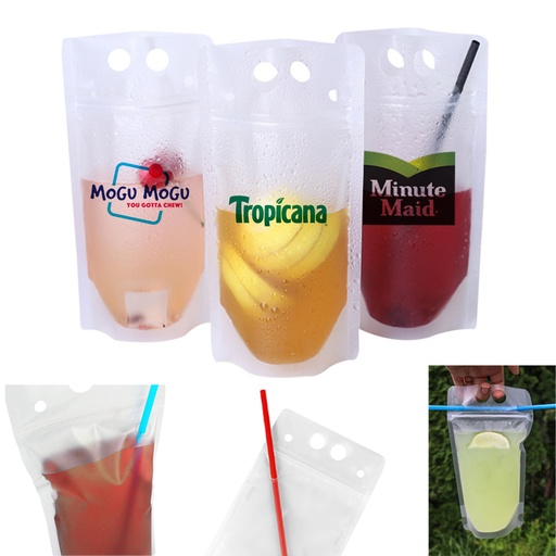 [DP3889] 17 Oz Drink Pouch w/ Straw