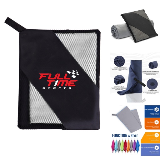 [CT1020] Custom Microfiber Beach Towel w/ Imprinted bag