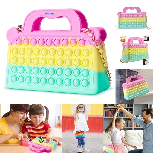 [ST0011] Pop-It Purse w/ Decorated Handles
