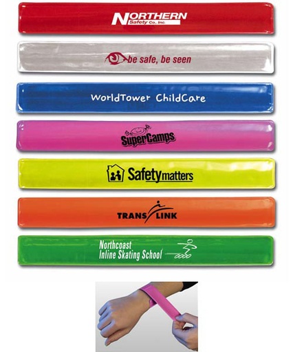 [UB1460] Reflective Safety Slap Wristband