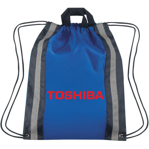[RB8915] Vertical Reflective Drawstring Backpack Tote