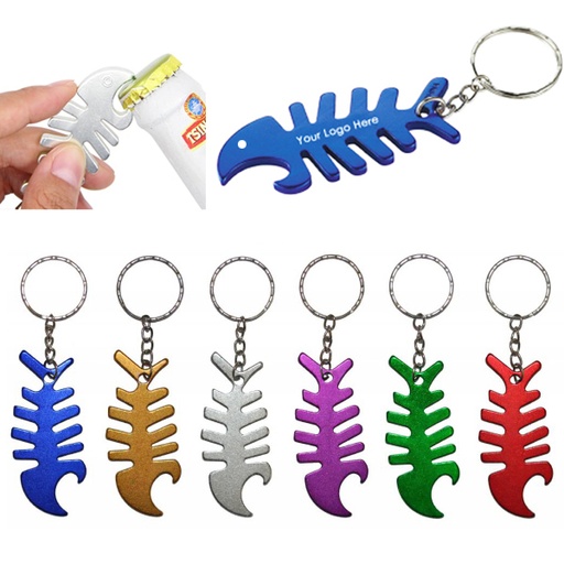 [UB1310] Fish Bone Bottle Opener Keychain