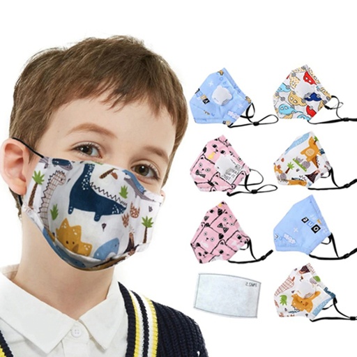[CV2805] Youth Size Sprinters 4 Ply Sublimated Reusable Face Mask w/ Carbon Filter