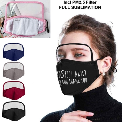 [CV5225] 4 Ply Customized Eye Goggles Face Mask w/ Carbon Filter - Youth. CV5225