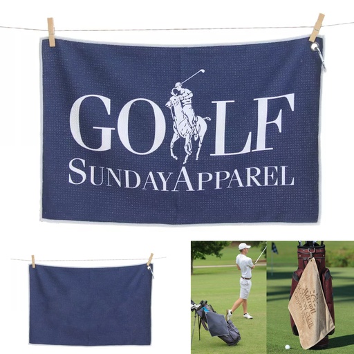 [BT9845] Waffle Golf Towel With Hook