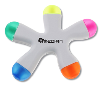 [FH1363] Funky Shaped Five Color Highlighter